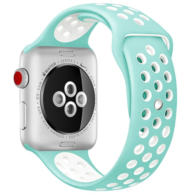 For Apple Watch Ultra 49mm&Watch Ultra 2 49mm / Series 10 46mm / 9&8&7 45mm / SE 3&SE 2&6&SE&5&4 44mm / 3&2&1 42mm Fashionable Classical Silicone Sport Watch Band(Grey Yellow)