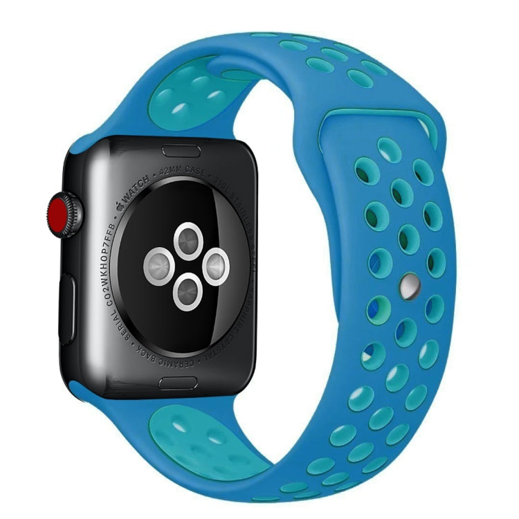 For Apple Watch Ultra 49mm&Watch Ultra 2 49mm / Series 10 46mm / 9&8&7 45mm / SE 3&SE 2&6&SE&5&4 44mm / 3&2&1 42mm Fashionable Classical Silicone Sport Watch Band(Grey Yellow)
