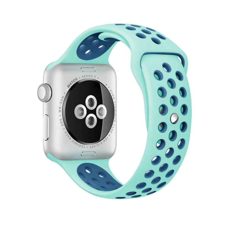 For Apple Watch Ultra 49mm&Watch Ultra 2 49mm / Series 10 46mm / 9&8&7 45mm / SE 3&SE 2&6&SE&5&4 44mm / 3&2&1 42mm Fashionable Classical Silicone Sport Watch Band(Grey Yellow)
