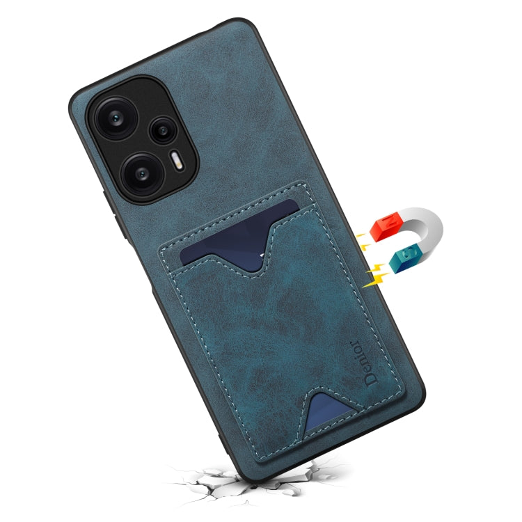 Denior PU Back Cover Card Slot Holder Phone Case For Xiaomi Redmi Note 12 Turbo / Poco F5