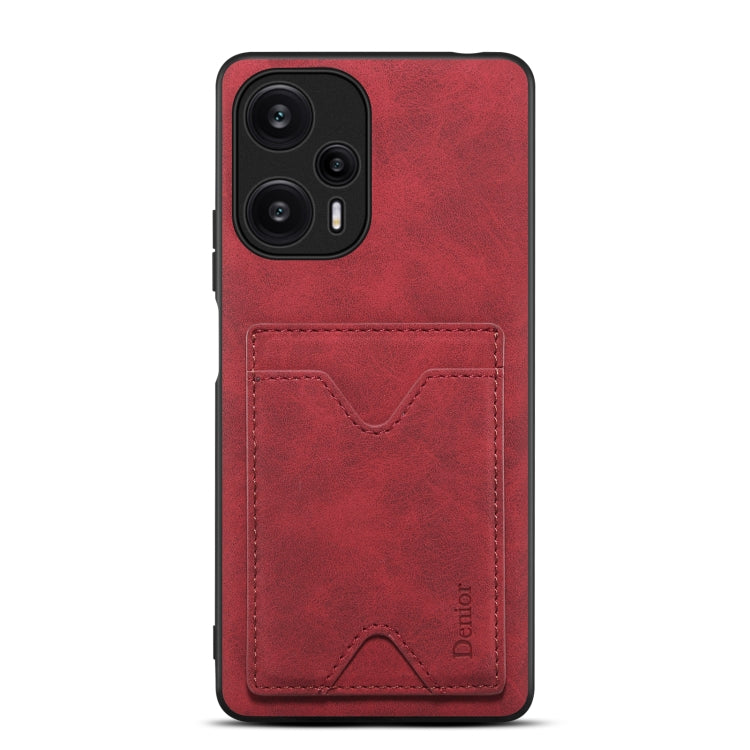 Denior PU Back Cover Card Slot Holder Phone Case For Xiaomi Redmi Note 12 Turbo / Poco F5