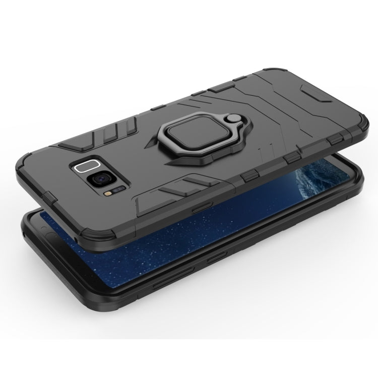 PC + TPU Shockproof Protective Case for Galaxy S8+, with Magnetic Ring Holder