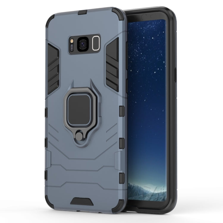 PC + TPU Shockproof Protective Case for Galaxy S8+, with Magnetic Ring Holder