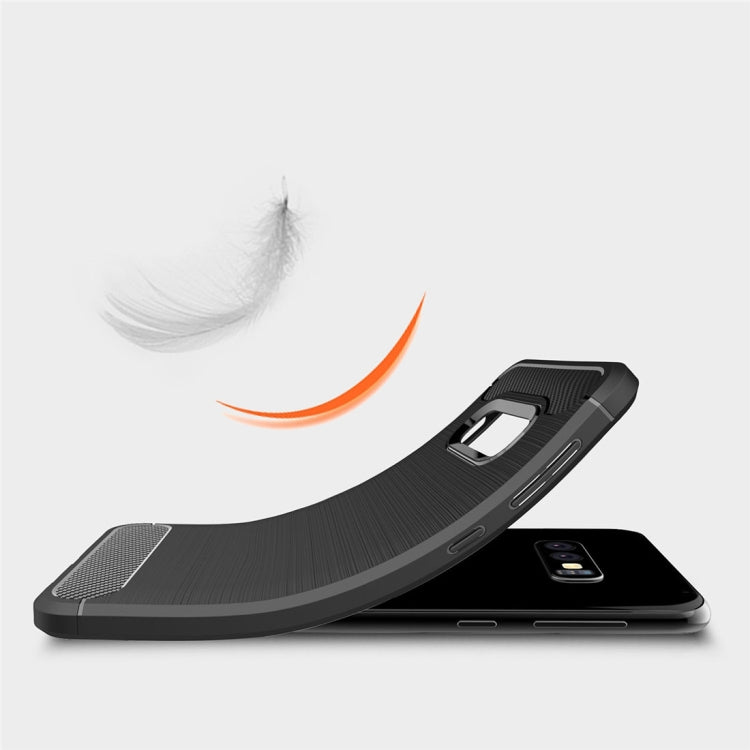 Brushed Texture Carbon Fiber TPU Case for Galaxy S10e
