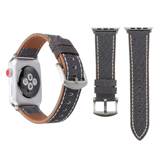 For Apple Watch Series 10 42mm / 9&8&7 41mm / SE 3&SE 2&6&SE&5&4 40mm / 3&2&1 38mm Simple Fashion Genuine Leather Cowboy Pattern Watch Band