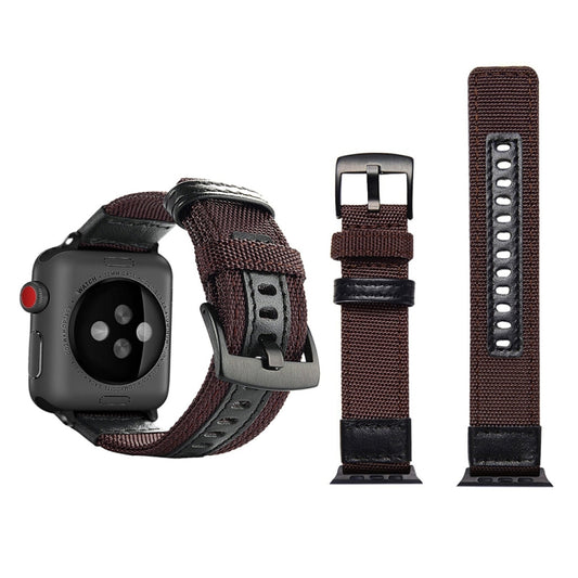 Jeep Style Nylon Wrist Watch Band with Stainless Steel Buckle for Apple Watch Series 3 & 2 & 1 42mm