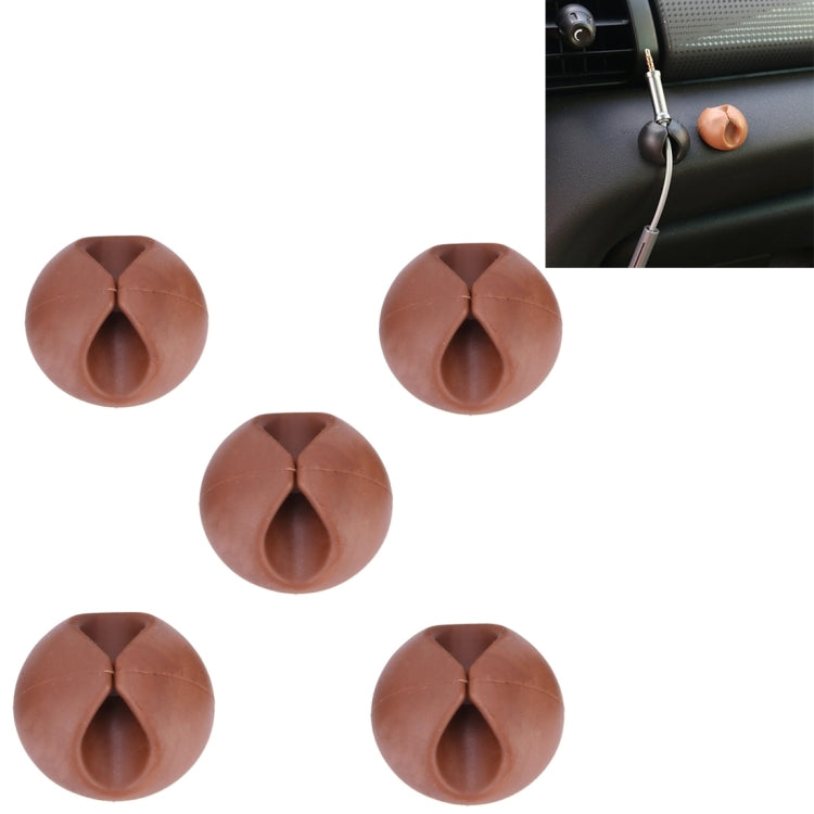 5pcs Single Cable Clips, Cable Management System and Cord Organizer Solution, Random Color Delivery, 5 PCS Single Cable Clips(Brown)