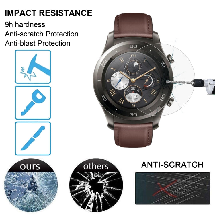 2 PCS ENKAY Hat-Prince for Huawei Watch 2 Pro Smart Watch 0.2mm 9H Surface Hardness 2.15D Explosion-proof Tempered Glass Screen Film, For Huawei Watch 2 Pro (2PCS)
