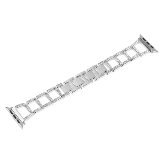 Colorful Diamond Stainless Steel Watch Band for Apple Watch Series 10 42mm / 9&8&7 41mm / SE 3&SE 2&6&SE&5&4 40mm / 3&2&1 38mm