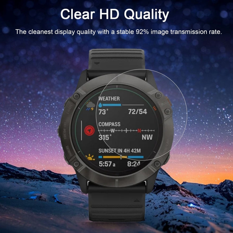 For Garmin Fenix 6X Pro 0.26mm 2.5D 9H Tempered Glass Film Screen Protector
