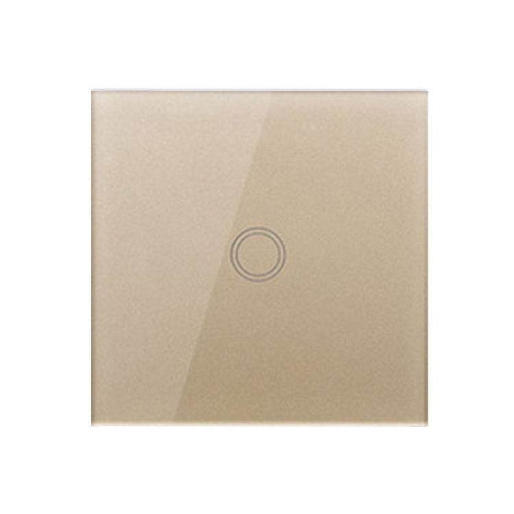 86mm 1 Gang Tempered Glass Panel Wall Switch Smart Home Light Touch Switch with RF433 Remote Controller, AC 110V-240V, 86mm 1 Gang/Gold, 86mm 1 Gang/White, 86mm 1 Gang/Black