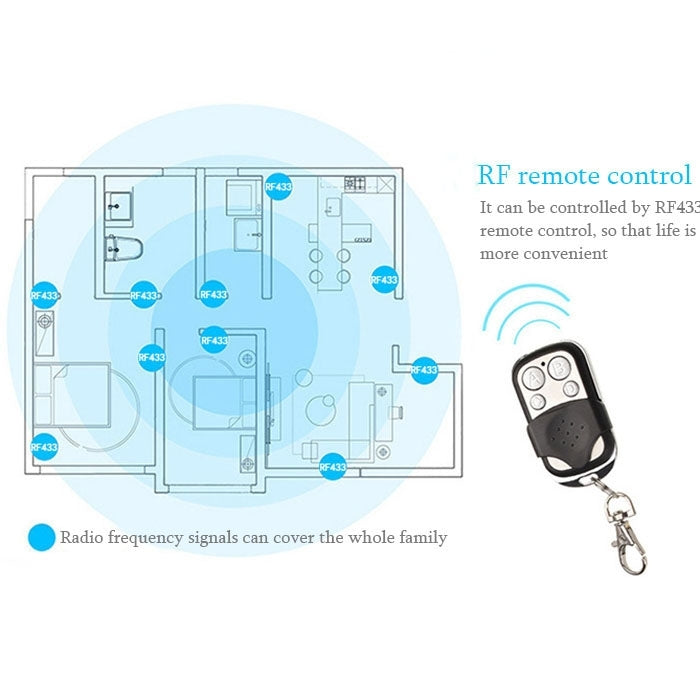 86mm 1 Gang Tempered Glass Panel Wall Switch Smart Home Light Touch Switch with RF433 Remote Controller, AC 110V-240V, 86mm 1 Gang/Gold, 86mm 1 Gang/White, 86mm 1 Gang/Black