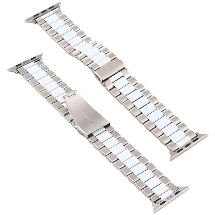 For Apple Watch Series 10 42mm / 9&8&7 41mm / SE 3&SE 2&6&SE&5&4 40mm / 3&2&1 38mm Stainless Steel Wrist Strap Watch Band