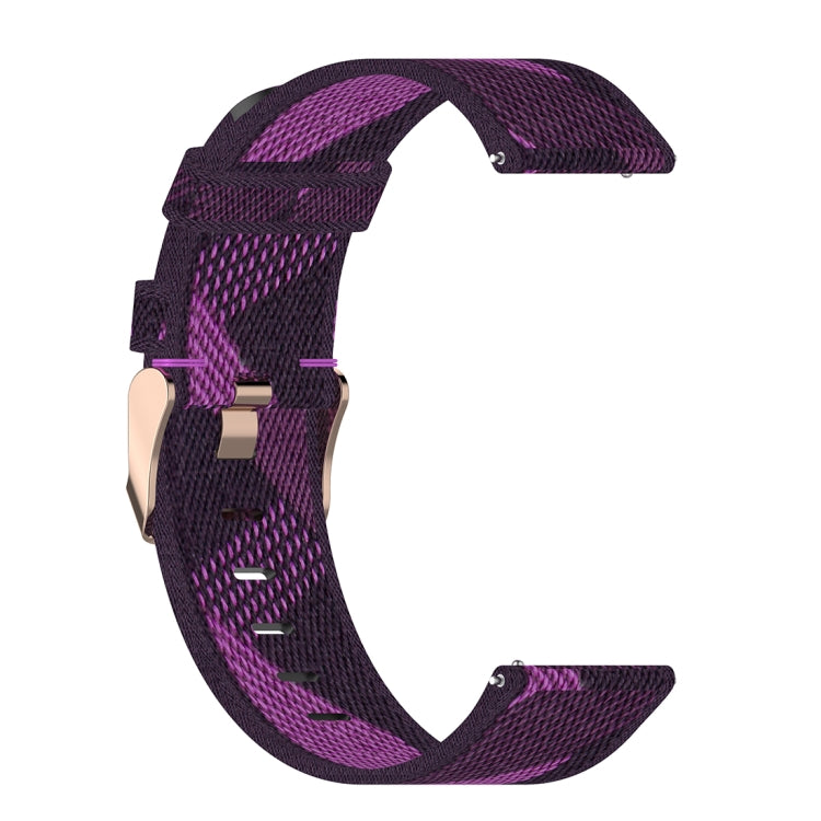 22mm Stripe Weave Nylon Wrist Strap Watch Band for Huawei GT / GT2 46mm, Honor Magic Watch 2 46mm / Magic