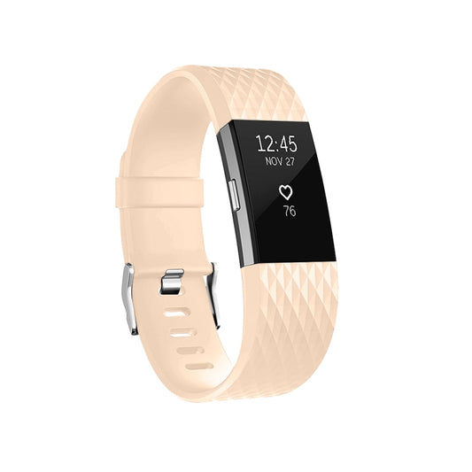 Diamond Pattern Adjustable Sport Watch Band for FITBIT Charge 2, Size: L, 12.5x8.5cm