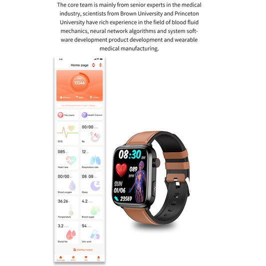 ET210 1.91 inch IPS Screen IP67 Waterproof Silicone Band Smart Watch, Support Body Temperature Monitoring / ECG