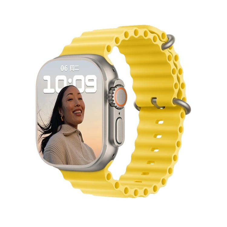 T800 Ultra 1.99 inch Ocean Silicone Band Smart Watch Support Heart Rate / ECG