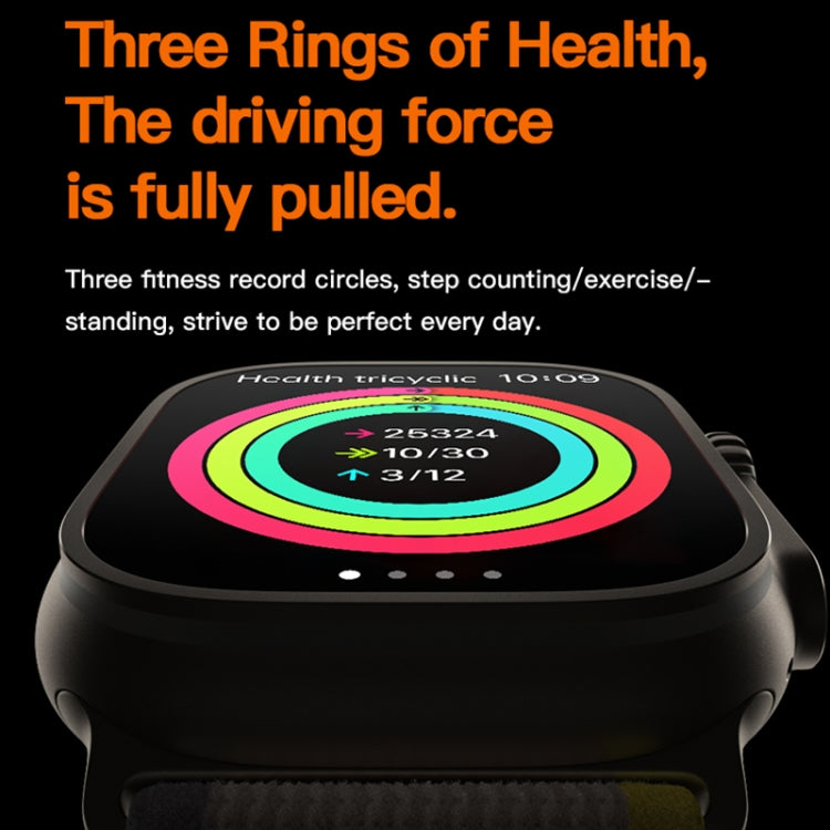 T800 Ultra 1.99 inch Ocean Silicone Band Smart Watch Support Heart Rate / ECG