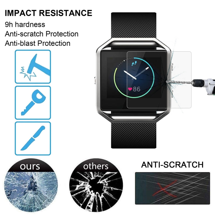 2 PCS ENKAY Hat-Prince for Fitbit Blaze Smart Watch 0.2mm 9H Surface Hardness 2.15D Explosion-proof Tempered Glass Screen Film