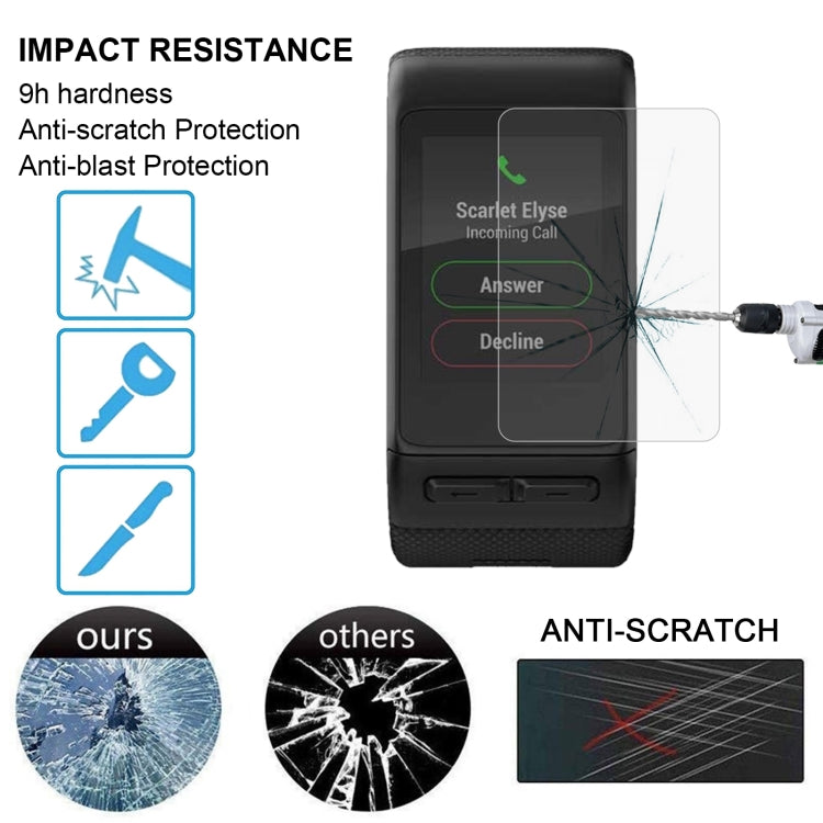 2 PCS ENKAY Hat-Prince for Garmin Vivoactive HR Smart Watch 0.2mm 9H Surface Hardness 2.15D Explosion-proof Tempered Glass Screen Film