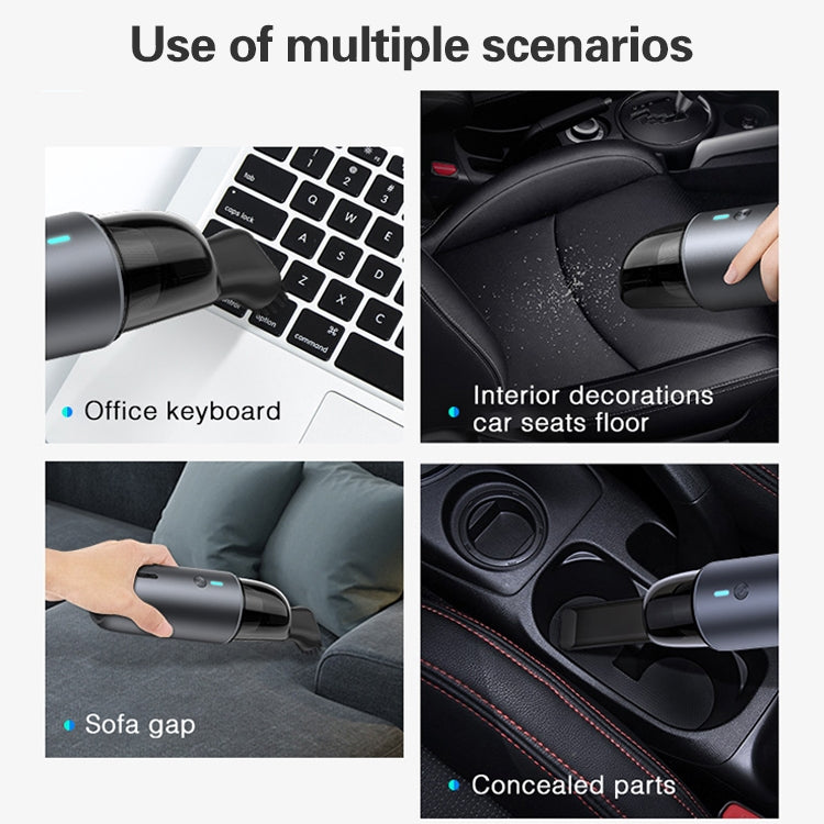 Car / Household Wireless Portable 90W Handheld Powerful Vacuum Cleaner, Navy Blue