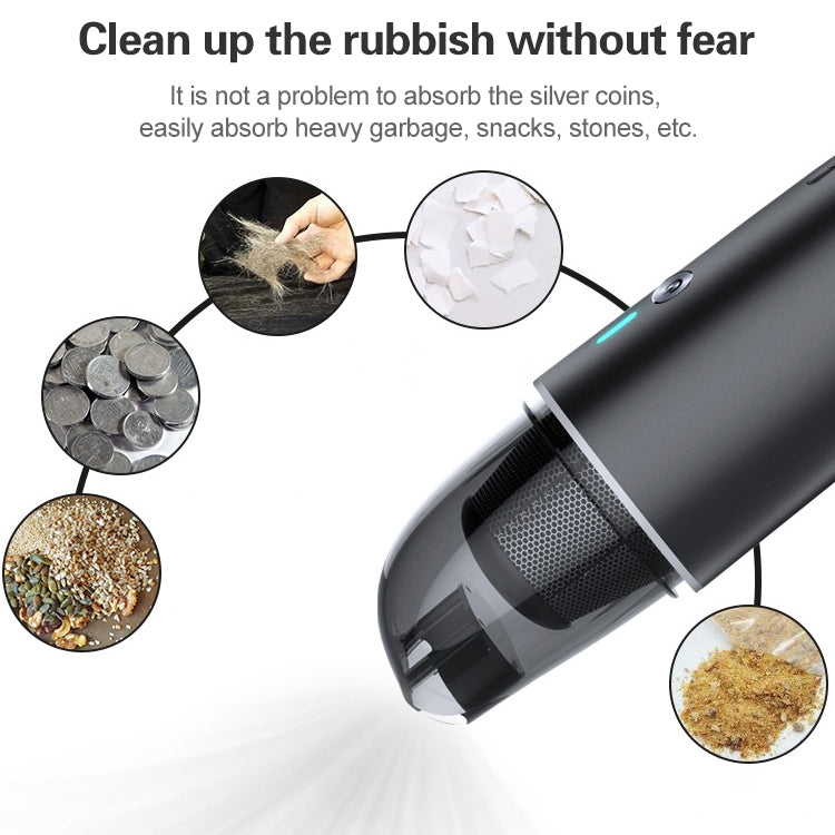Car / Household Wireless Portable 90W Handheld Powerful Vacuum Cleaner, Navy Blue