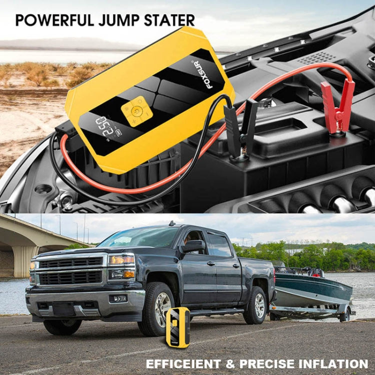 FOXSUR FJS-900 12V Car Multifunctional Emergency Start Power Supply Portable Air Pump, FJS-900