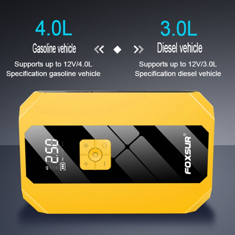 FOXSUR FJS-900 12V Car Multifunctional Emergency Start Power Supply Portable Air Pump, FJS-900
