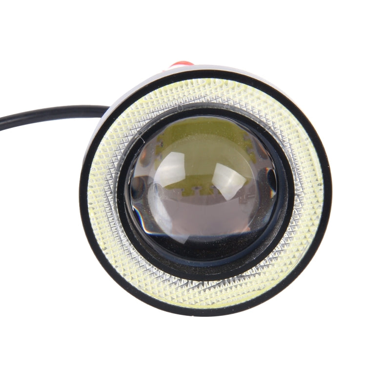 3.0 inch DC 12V 10W 900LM 6500K Car Angel Eyes Fog Lamp Foglight(White Light + White Light), 3.0 inch