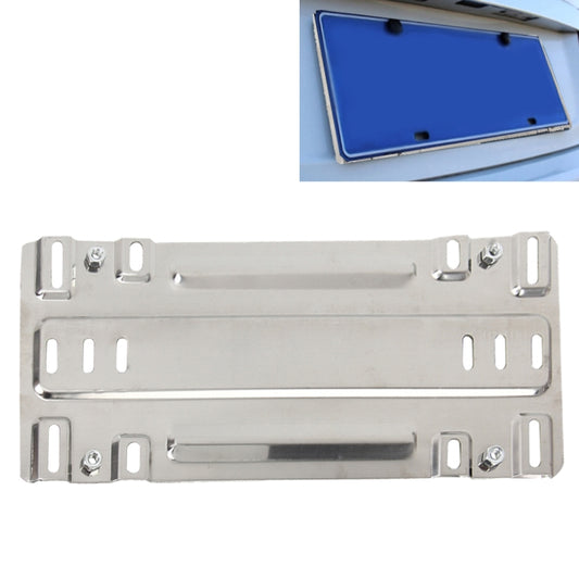 Stainless Steel License Plate Bracket Vehicle License Plate Bracket Bottom Plate Automobile License Plate Conversion Frame
