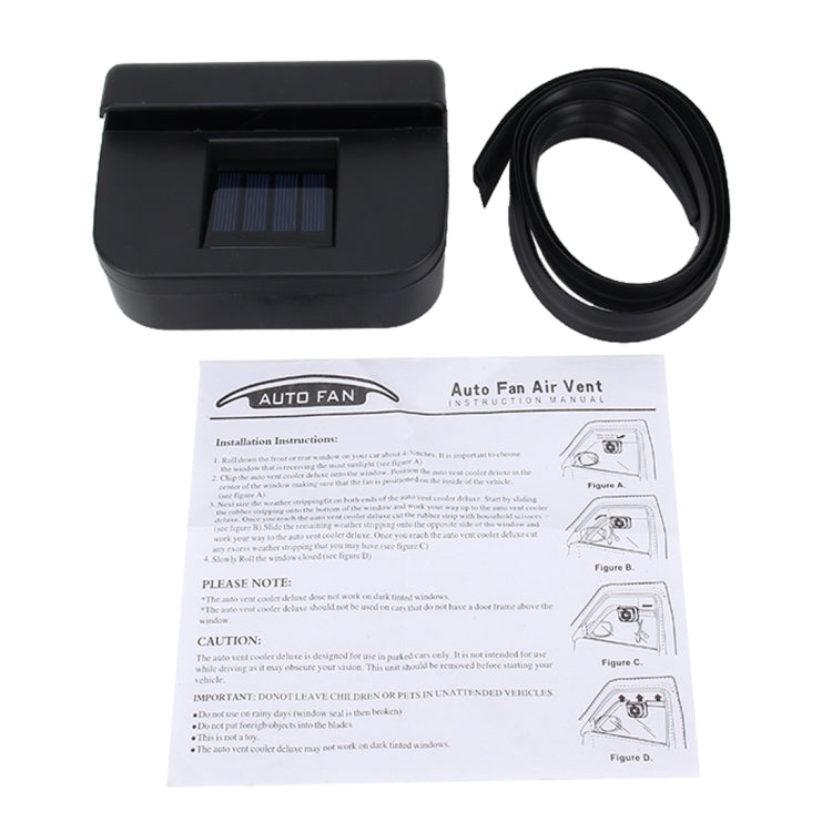 Solar Car Windshield Automatic Cooling Fan Car Cooling Fan Air Vent Auto Fan Solar Car Auto Cool Fan Cooler Vehicle Air Vent Radiator with Rubber Strip