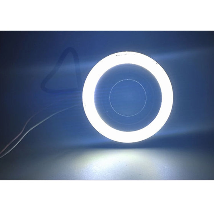 2 PCS 2.5 inch DC12-24V 10W 900LM 6500K Car Angel Eyes Fog Lamp Foglight, Cable Length: 20cm(White Light + White Light), 2.5 inch 10W 900LM/6500K  White+White