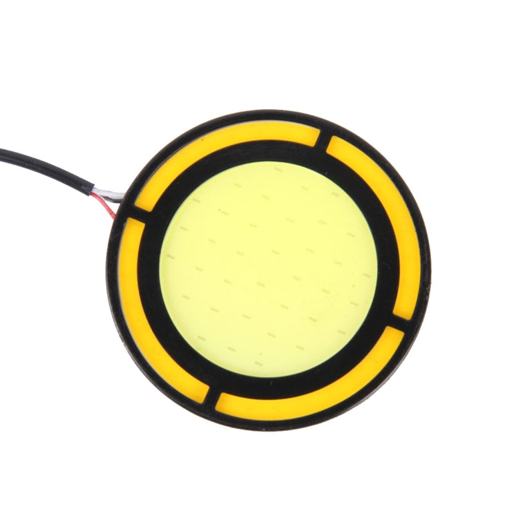 2 PCS DC 12V 10W 6000K Dual Circular Car DRL Daytime Running Lights Lamp(White Light + Yellow Light), White + Yellow