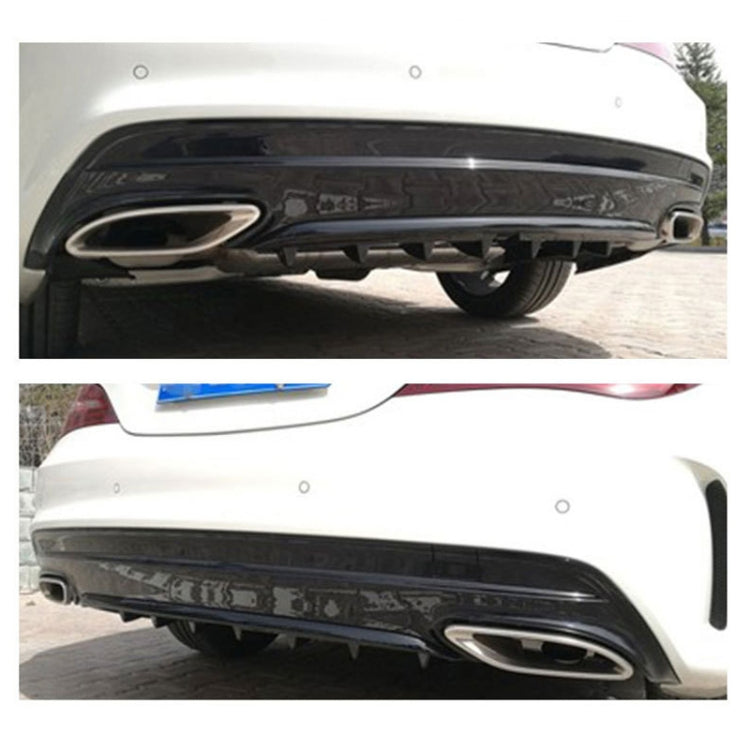 Universal Car Rear Bumper Lip Diffuser 7 Shark Fin Style Black ABS, Size: 85.3 x 79.8 x 13.4cm, 85.0x18.0x5.0cm Black