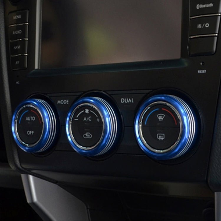 3 PCS Car Aluminum Air Conditioner Knob Case For Subaru, For Subaru(Black), For Subaru(Blue), For Subaru(Red), For Subaru(Silver)