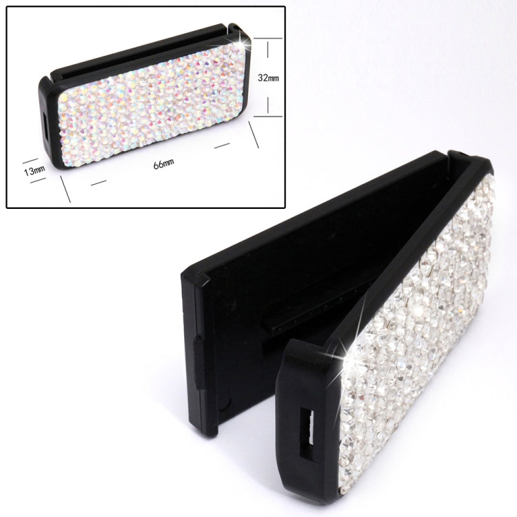 Car Seat Belts Crystal Clip Fixer Tightening Regulator, Crystal Black