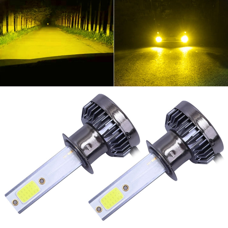 2 PCS H1 DC9-36V / 36W / 3000K / 6000LM IP68 Car / Motorcycle Mini COB LED Headlight Lamps / Fog Light, H1