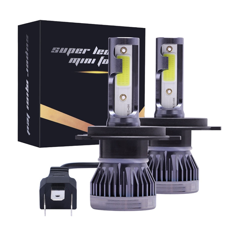 2 PCS H4 DC9-36V / 36W / 3000K / 6000LM IP68 Car / Motorcycle Mini COB LED Headlight Lamps / Fog Light, H4