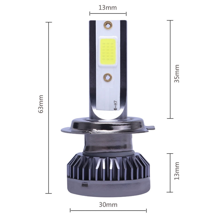 2 PCS H7 DC9-36V / 36W / 3000K / 6000LM IP68 Car / Motorcycle Mini COB LED Headlight Lamps / Fog Light, H7