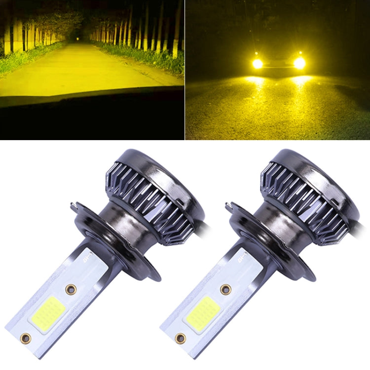 2 PCS H7 DC9-36V / 36W / 3000K / 6000LM IP68 Car / Motorcycle Mini COB LED Headlight Lamps / Fog Light, H7