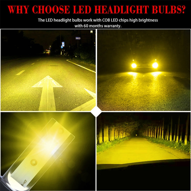 2 PCS H11 DC9-36V / 36W / 3000K / 6000LM IP68 Car / Motorcycle Mini COB LED Headlight Lamps / Fog Light, H11