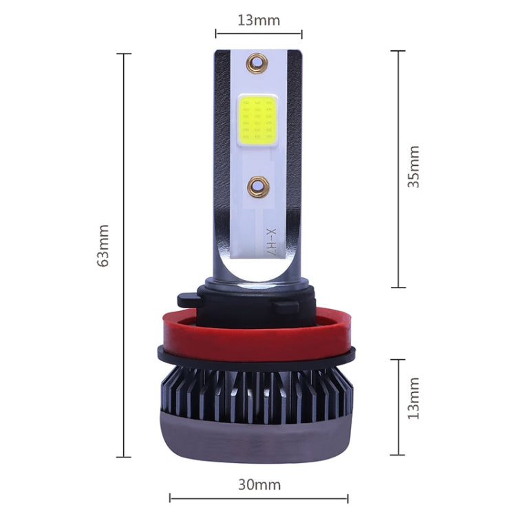2 PCS H11 DC9-36V / 36W / 3000K / 6000LM IP68 Car / Motorcycle Mini COB LED Headlight Lamps / Fog Light, H11