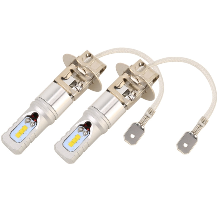 2 PCS H3 DC12V / 4.5W / 6000K / 360LM Car LED Fog Light with 6 CSP Lamp Beads, White Light, H3 (Silver), H3 (Black)