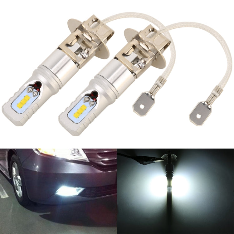 2 PCS H3 DC12V / 4.5W / 6000K / 360LM Car LED Fog Light with 6 CSP Lamp Beads, White Light, H3 (Silver), H3 (Black)