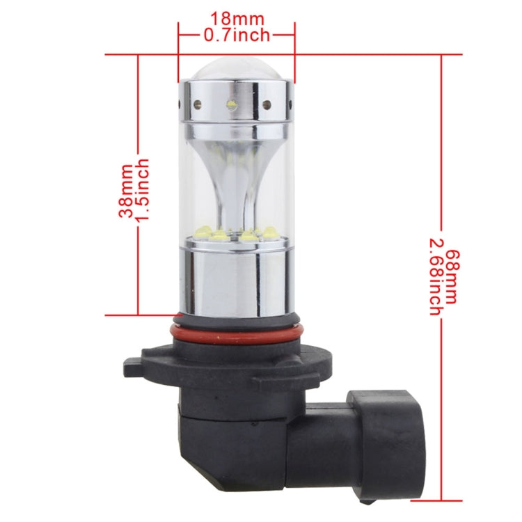 2 PCS 9006 60W 1200 LM 6000K Car Fog Lights with 12 CREE XB-D LED Lamps, DC 12V, 9006