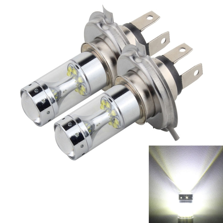 2 PCS H4 60W 1200 LM 6000K Car Fog Lights with 12 CREE XB-D LED Lamps, DC 12V, H4