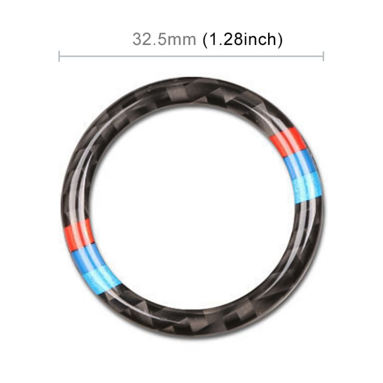 Car Carbon Fiber Soft Panel Engine Start Key Push Button Ring Trim Decorative Sticker for BMW E90 / E92 / E93  2005-2012, Soft  Ring Trim Decorative Sticker