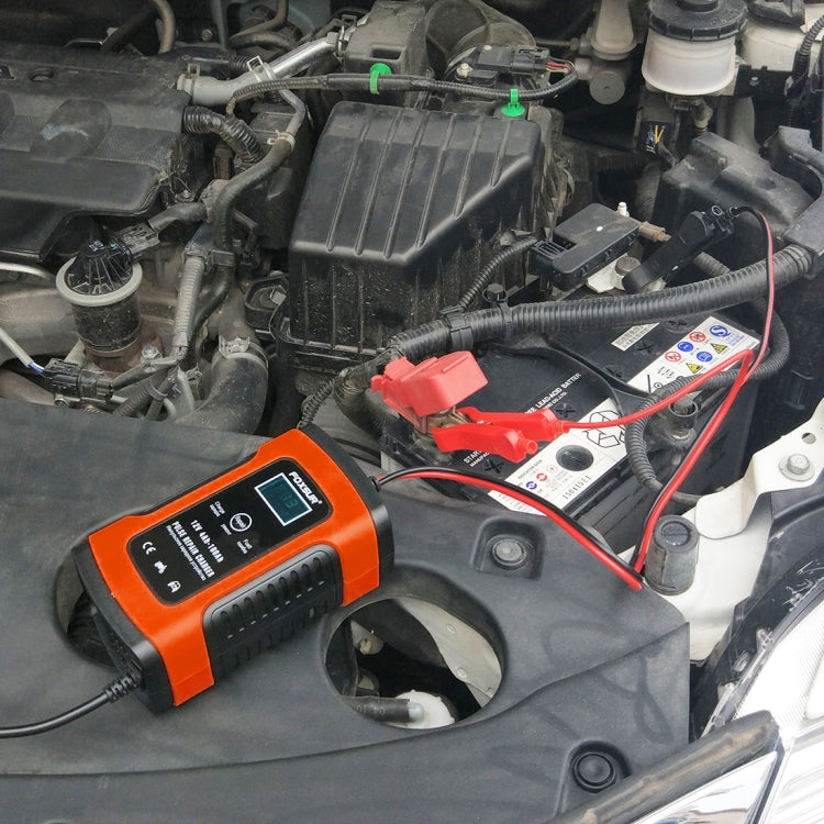 12V 6A Intelligent Universal Battery Charger for Car Motorcycle, Length: 55cm, UK Plug