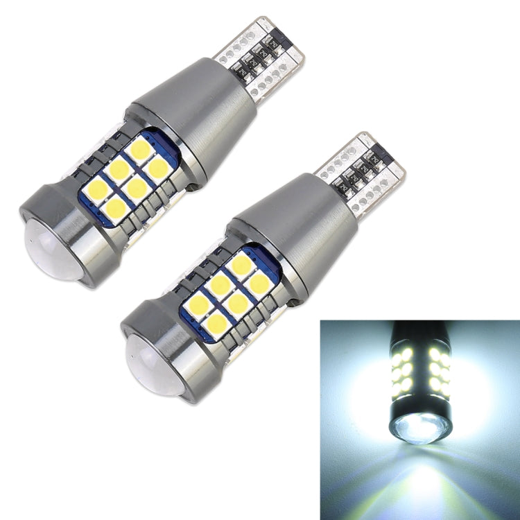2 PCS T15 DC9-16V / 7.5W / 6000K / 600LM Car Auto Reversing Lights 27LEDs SMD-3030 Lamps, T15 DC9-16V / 7.5W