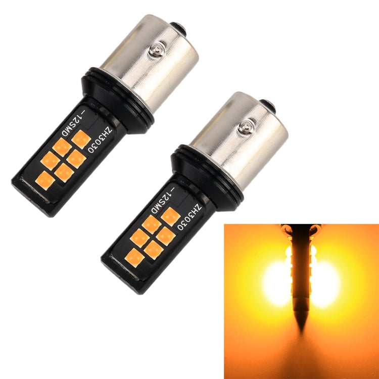 2 PCS 1156 DC9-16V / 3.5W Car Auto Turn Lights 12LEDs SMD-ZH3030 Lamps, with Constant Current, 1156, 1156 (White Light)